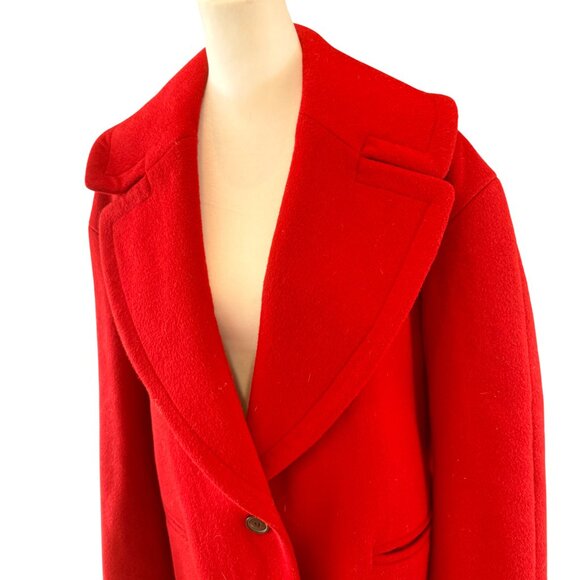 Forever 21 Wool-Blend Red Coat – Single Button – Size M - Picture 3 of 7